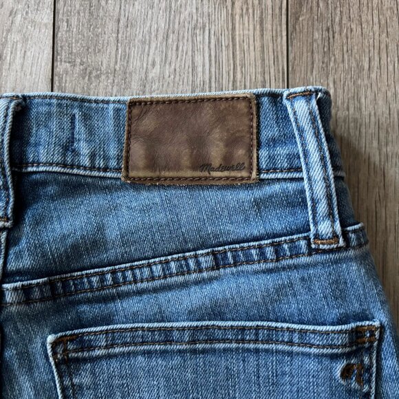 Madewell 9" High-Rise Skinny Jeans Blue Wash Distressed with Frayed Hems Size 24 - Picture 9 of 10